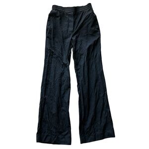 COS Black Wide Leg Wool Pants Elastic Waistband Women Size 2